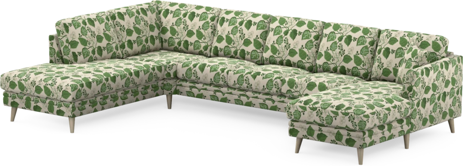 Eden - 3-sits soffa med divan vänster och schäslong höger - Flerfärgad