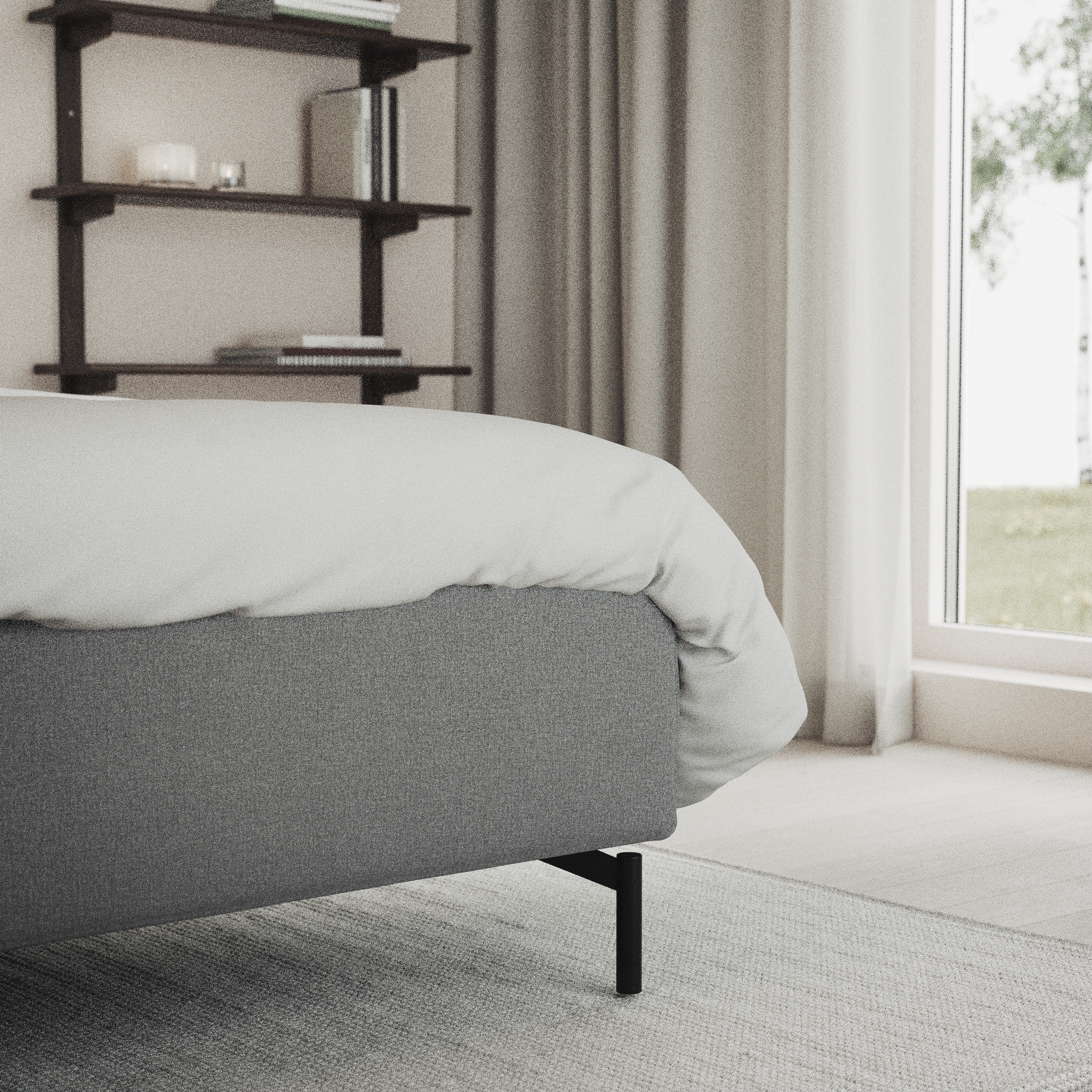 Delux Sense - Kontinentalsäng, enkelsäng 120 cm med bäddmadrass och sängben - inspiration