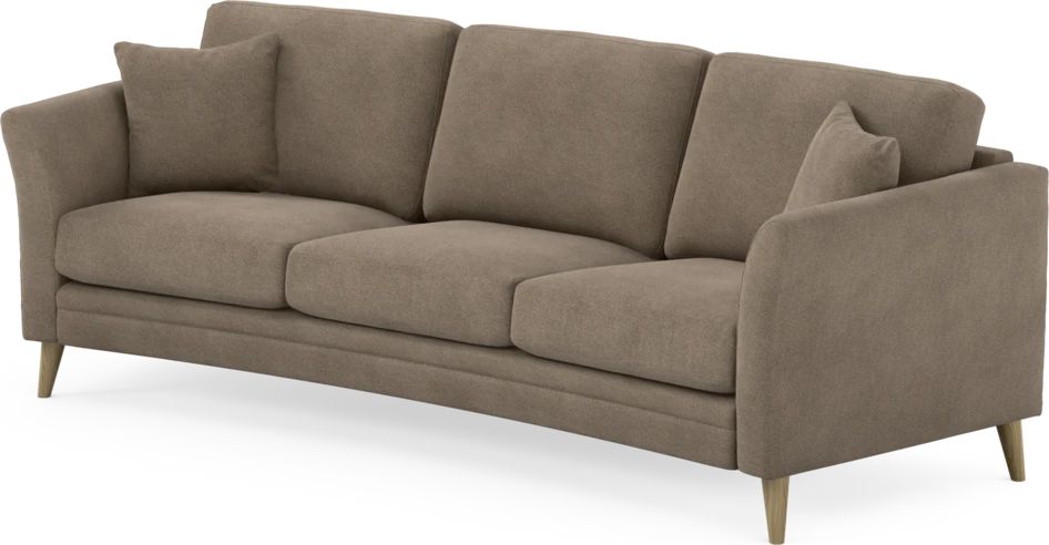 Eden - 3-sits soffa svängd - Brun