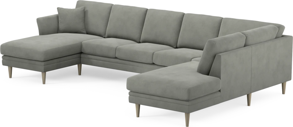Eden - 3-sits soffa med schäslong vänster och divan höger - Grå
