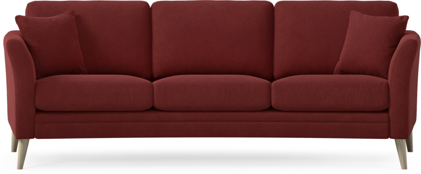 Eden - 3-sits soffa svängd - Röd