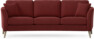 Eden - 3-sits soffa svängd - Röd