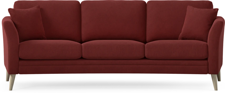 Eden - 3-sits soffa svängd - Röd