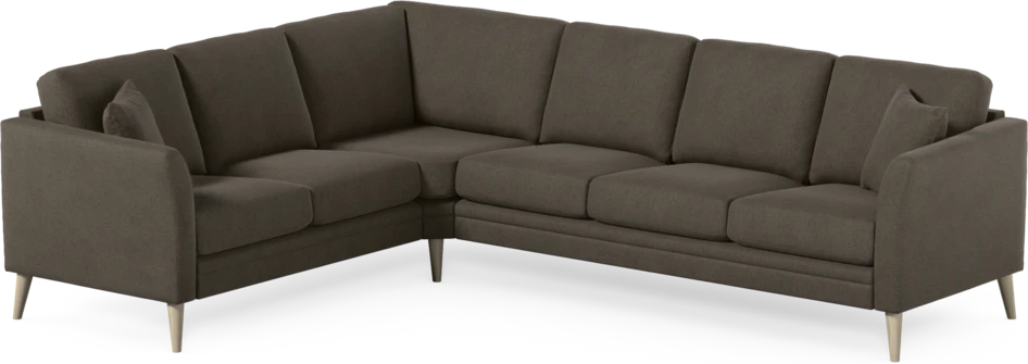 Eden - Hörnsoffa, 2+3-sits - Brun