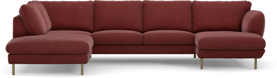 Madison - 2-sits soffa med divan vänster och schäslong höger - Rosa