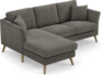 Eden - 2-sits soffa med schäslong - Grå