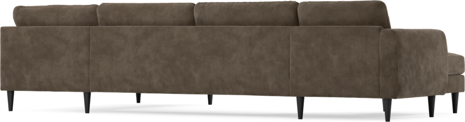 Bridge - 3-sits soffa med schäslong vänster och divan höger - Brun