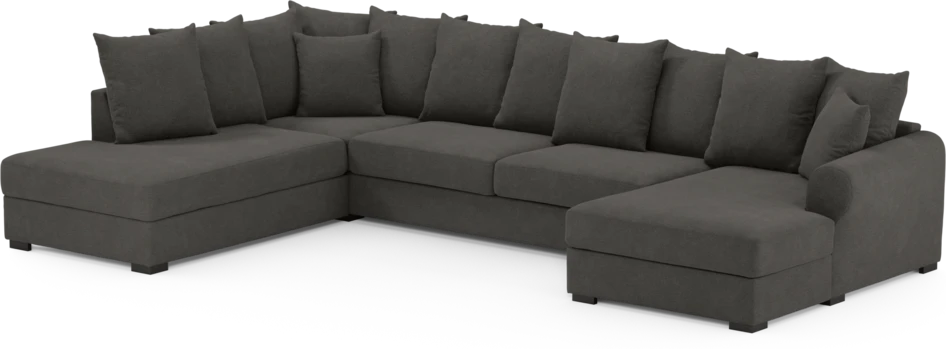 Town - 3-sits soffa med divan vänster och schäslong höger - Brun