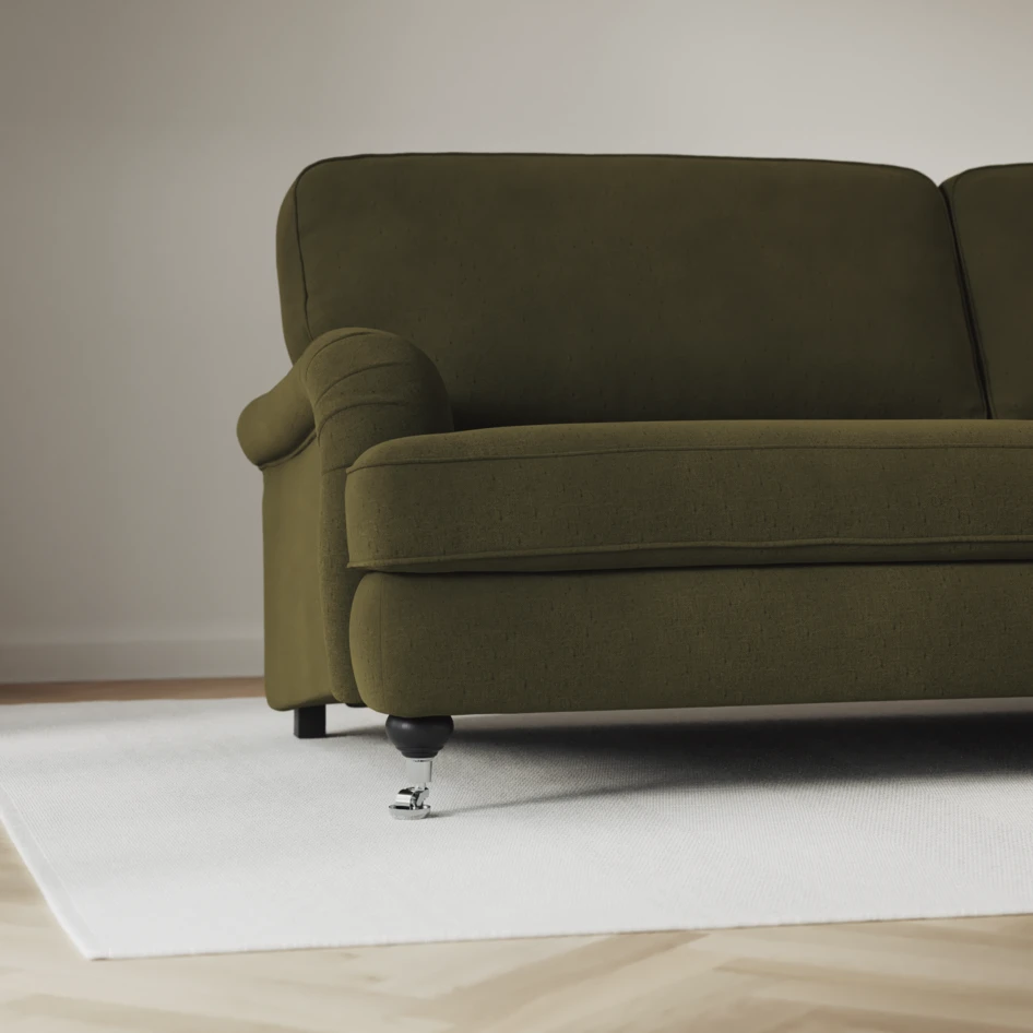 Oxford - 3-sits soffa svängd - Grön
