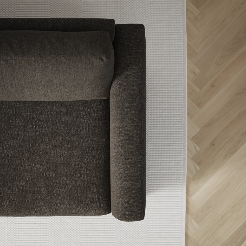 Friday - Hörnsoffa, 2+3-sits - Brun