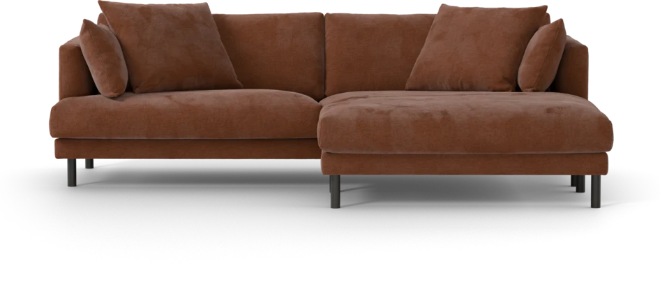 Harper - 4-sits med schäslong XL höger - Orange