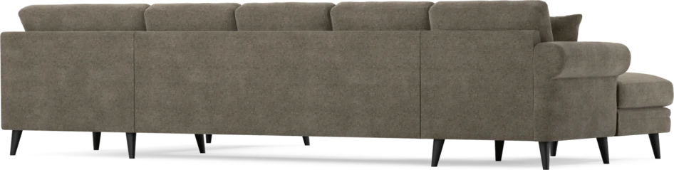 Eden - 3-sits soffa med schäslong vänster och divan höger - Brun