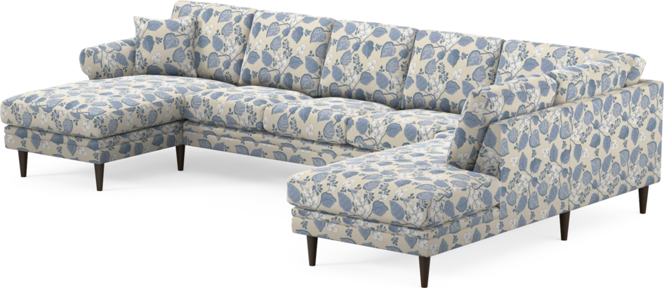 Eden - 3-sits soffa med schäslong vänster och divan höger - Flerfärgad