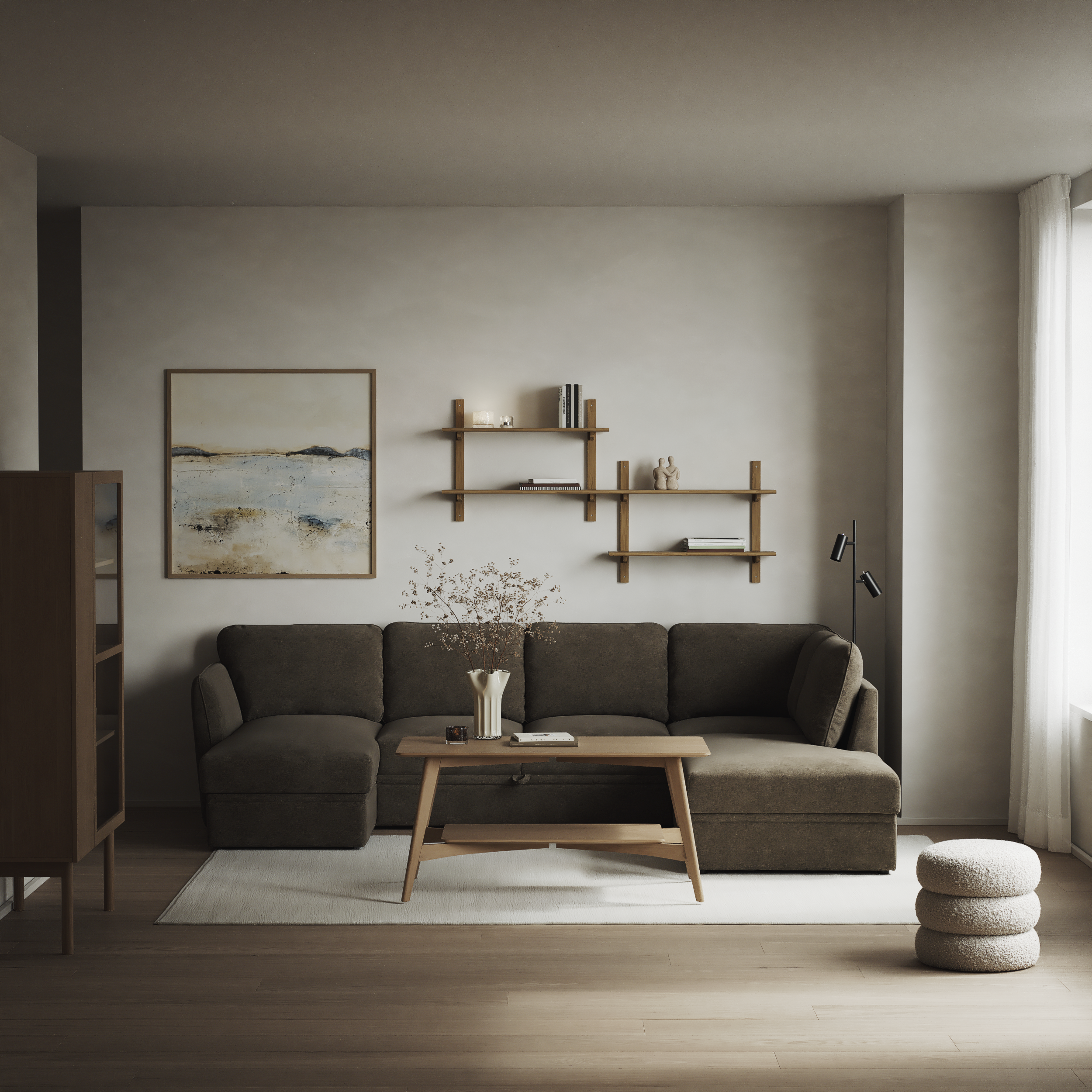 Öland - Bäddsoffa med schäslong vänster och divan höger - inspiration