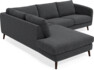 Madison - 2-sits soffa med divan vänster - Svart