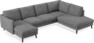 Madison Lux - 2-sits soffa med schäslong vänster och divan höger - Vit