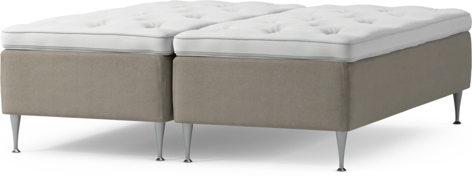 Delux Dream - Ramsäng, dubbelsäng med bäddmadrass och sängben - Beige