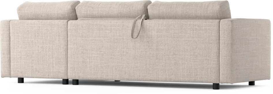 Lindö - Bäddsoffa 2,5-sits med schäslong, vändbar - Beige