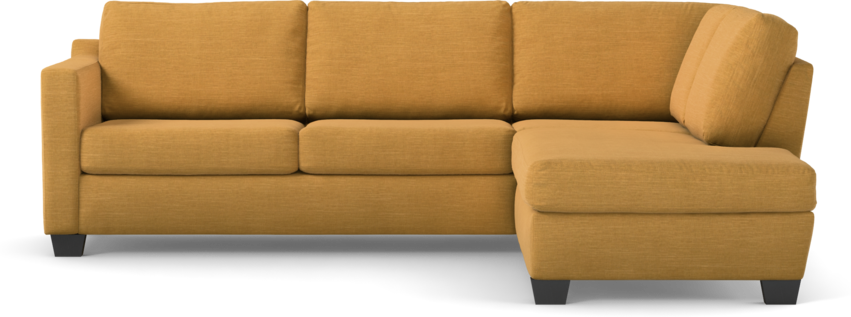 Friday - 2,5-sits soffa med divan höger - Gul