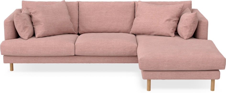 Harper - 4-sits med schäslong höger  - Rosa