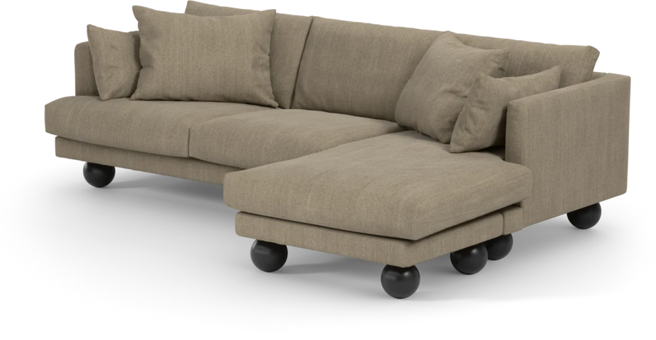 Harper - 4-sits med schäslong höger  - Beige
