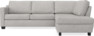 Friday - 2,5-sits soffa med divan höger - Vit
