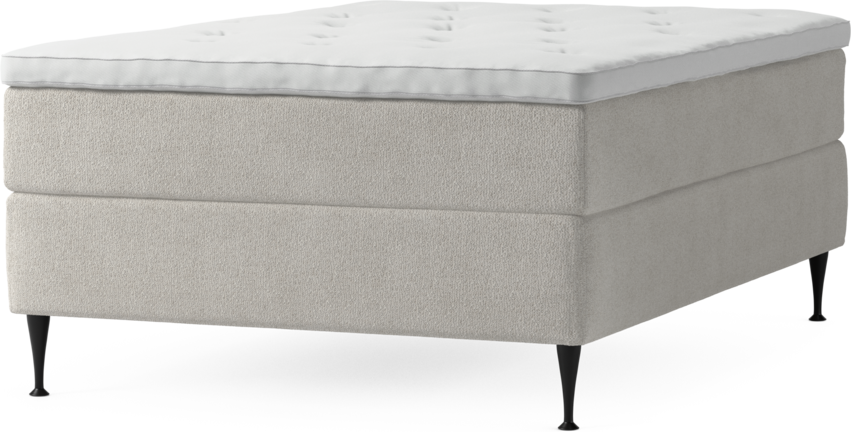 Delux Exclusive - Kontinentalsäng, enkelsäng 140 cm med bäddmadrass och sängben