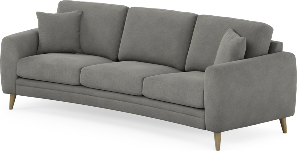 Eden - 3-sits soffa svängd - Grå