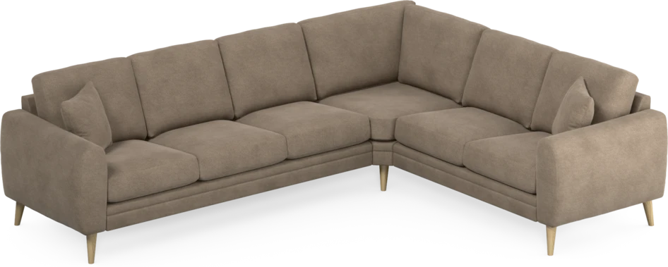Eden - Hörnsoffa, 3+2-sits - Brun