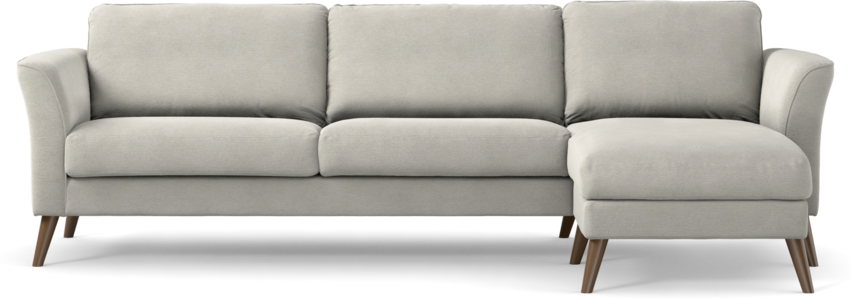 Bridge - 3-sits soffa med schäslong höger - Grå