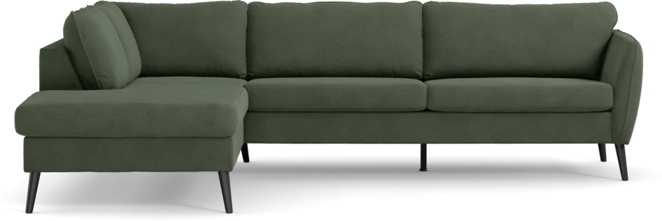 County - 2,5-sits soffa med divan vänster - Grön