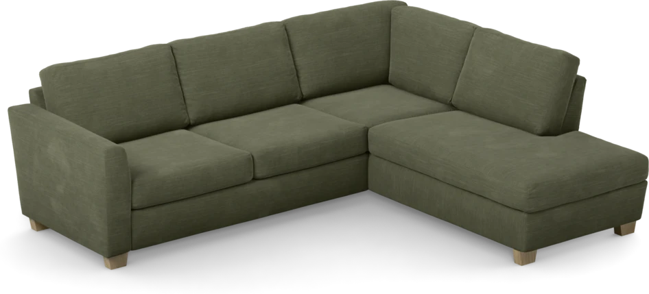 Friday - 2,5-sits soffa med divan höger - Grön