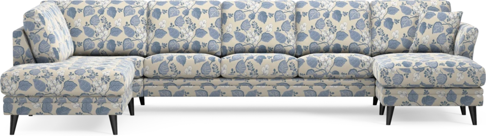Eden - 3-sits soffa med divan vänster och schäslong höger - Flerfärgad