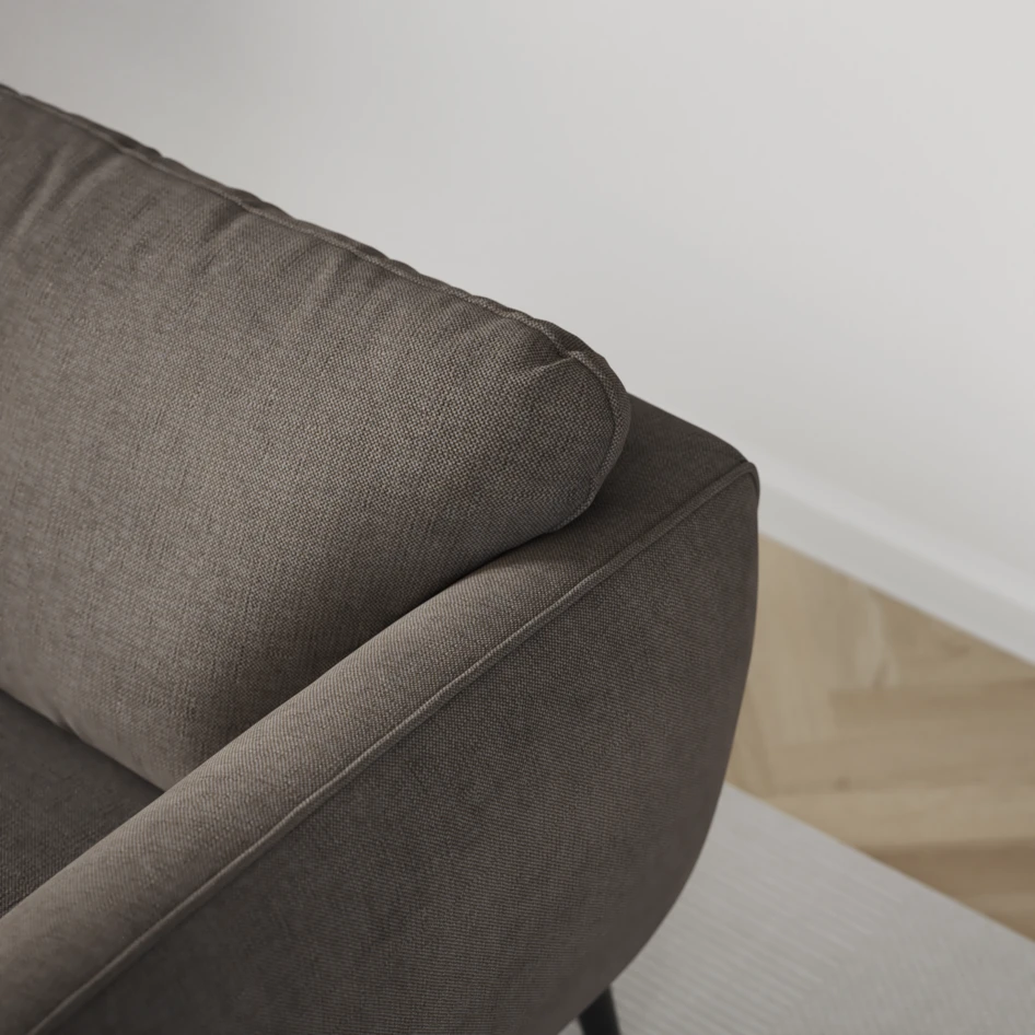 Madison Lux - 2-sits soffa med schäslong vänster och divan höger - Brun