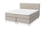 Sleep Delux - Kontinentalsäng, dubbelsäng med bäddmadrass Sleep Delux vit - Beige