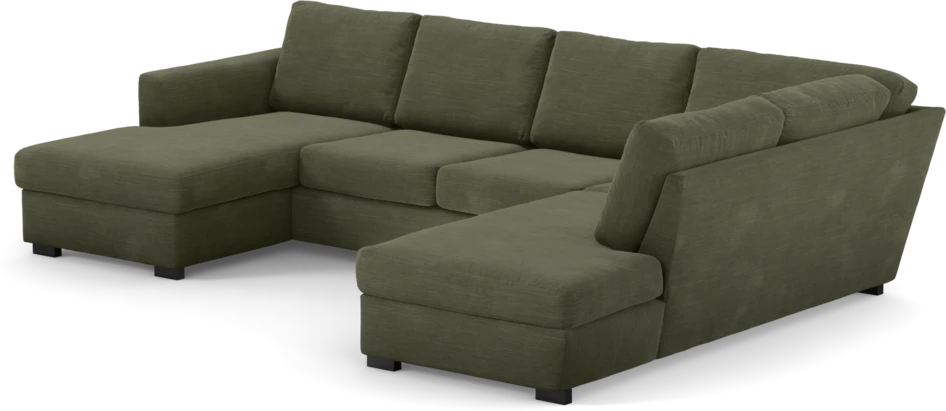 Friday - 3-sits soffa med schäslong vänster och divan höger - Grön