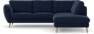 Madison Lux - 2-sits soffa med divan höger - Blå