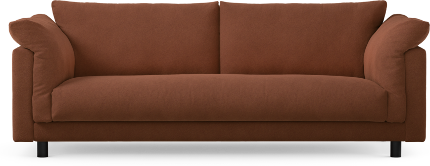 Cherrie - 3-sits soffa, hel dyna, fast klädsel - Orange