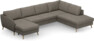 County - 3-sits soffa med schäslong vänster och divan höger - Brun