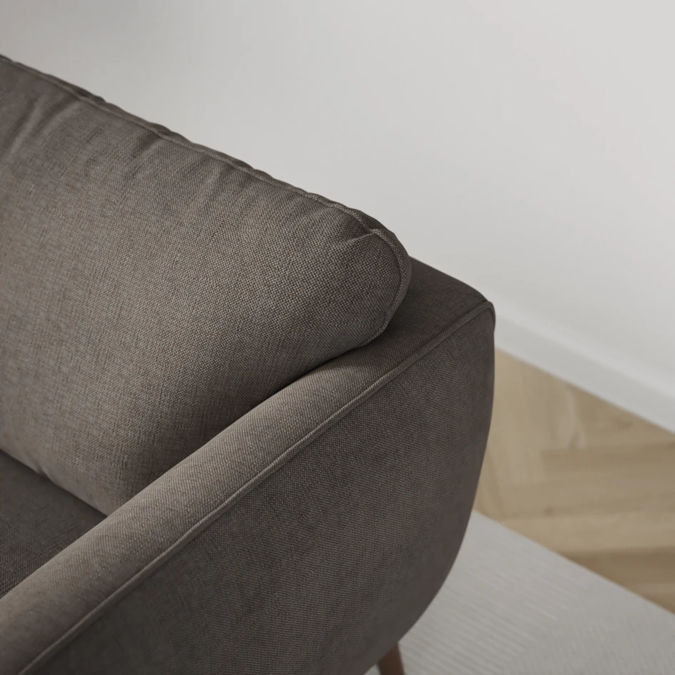 Madison - 2-sits soffa med divan vänster och schäslong höger - Brun