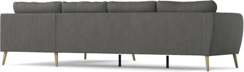 County - 3-sits soffa med divan höger - Brun