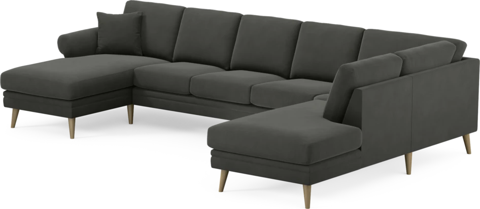 Eden - 3-sits soffa med schäslong vänster och divan höger - Grå