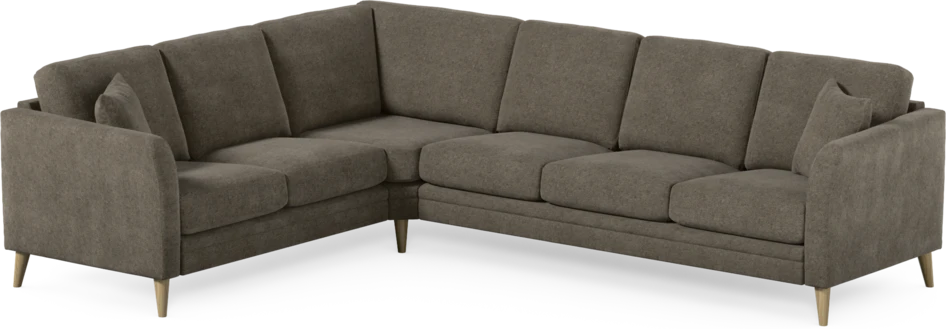 Eden - Hörnsoffa, 2+3-sits - Brun