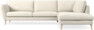 Madison Lux - 3-sits soffa med divan höger - Vit