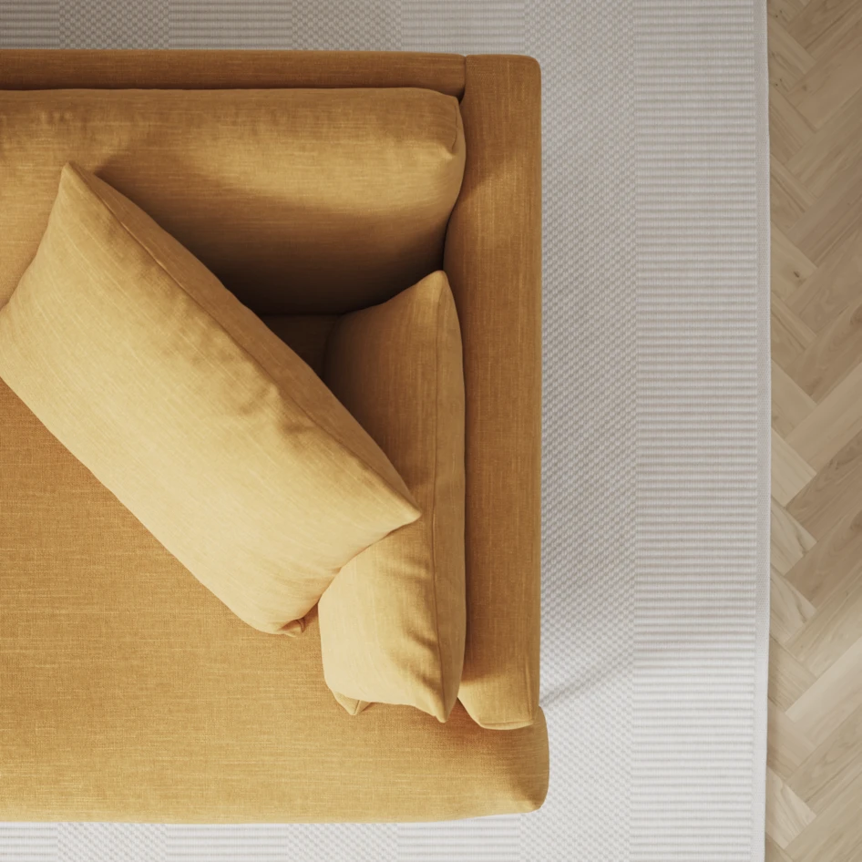 Harper - 3-sits soffa, hel dyna - Gul