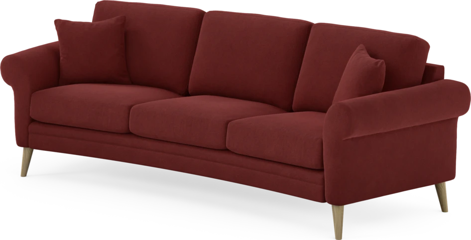 Eden - 3-sits soffa svängd - Röd