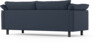 Cherrie - 2,5-sits soffa, hel dyna, fast klädsel - Blå
