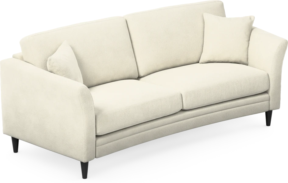 Eden - 2,5-sits soffa svängd - Vit