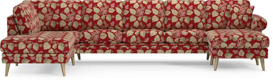 Eden - 3-sits soffa med divan vänster och schäslong höger - Flerfärgad