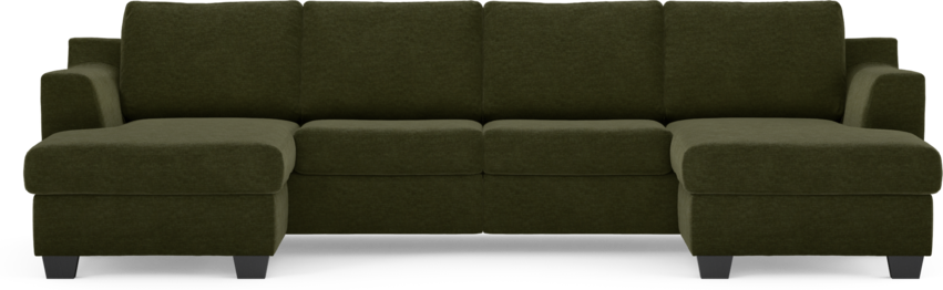 Friday - 2-sits soffa med två schäslonger - Grön